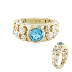 Anello in oro con Topazio Blu Svizzero (de Melo)