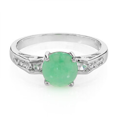 Anello in argento con Crisoprasio Imperiale