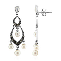 Orecchini in argento con Perla d'Acqua Dolce Bianca