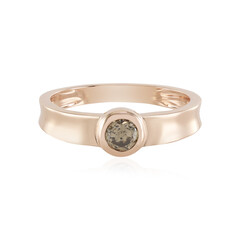 Anello in oro con Diamante Champagne I1