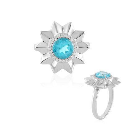 Anello in argento con Topazio Paraiba