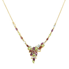 Collana in argento con Rodolite