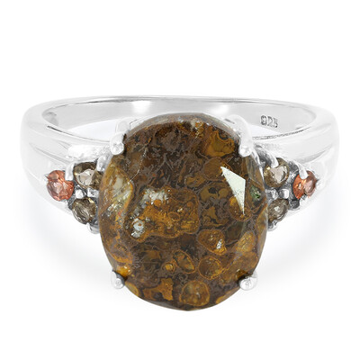 Anello in argento con Gemme miste