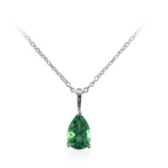 Collana in argento con Topazio Verde Farfalla