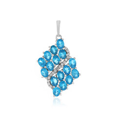 Ciondolo in argento con Apatite Blu Neon