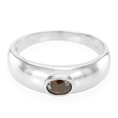 Anello da uomo in argento con Zircone Cioccolato