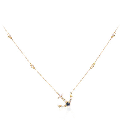 Collana in oro con Zaffiro Ceylon Blu (Smithsonian)