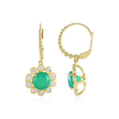 Orecchini in argento con Onice Verde