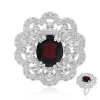 Anello in argento con Granato d’India