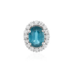 Ciondolo in argento con Cianite Blu Foglia di Tè