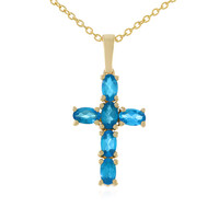 Collana in argento con Apatite Blu Neon