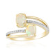 Anello in oro con Opale Bianco Brasiliano