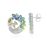Orecchini in argento con Topazio Blu Svizzero (Gems en Vogue)