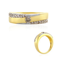 Anello in argento con Diamante Champagne I4