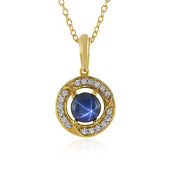 Collana in argento con Zaffiro Stellato Blu
