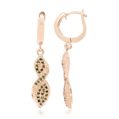 Orecchini placcati in oro con Diamante Fancy