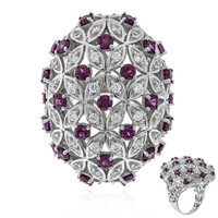 Anello in argento con Rodolite