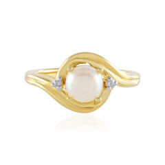 Anello in argento con Perla d'Acqua Dolce Bianca