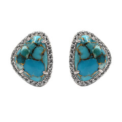 Orecchini in argento con Turchese Ramato Blu (Faszination Türkis)