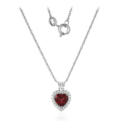 Collana in argento con Rodolite