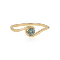 Anello in oro con Tanzanite Verde