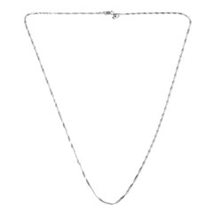 Catenina Singapore regolabile con cursore  in argento 925 - 61 cm - 2,92 g