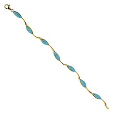 Bracciale in argento con Turchese