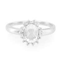 Anello in argento con Petalite
