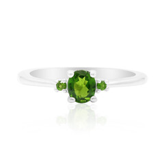 Anello in argento con Diopside Russo
