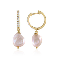 Orecchini in argento con Perla d'Acqua Dolce Pesca