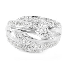 Anello in argento con Zaffiro Bianco