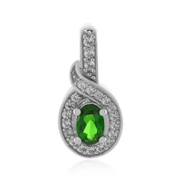 Ciondolo in argento con Diopside Russo