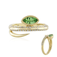 Anello in oro con Tsavorite della Tanzania (de Melo)