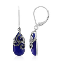 Orecchini in argento con Onice Blu