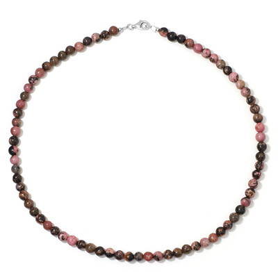 Collana in argento con Rodonite