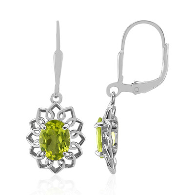 Orecchini in argento con Peridoto della Birmania