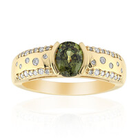 Anello in oro con Demantoide del Madagascar (de Melo)