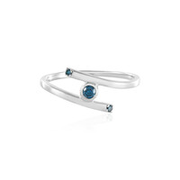 Anello in argento con Diamante Blu SI2