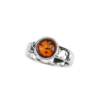 Anello in argento con Ambra Baltica