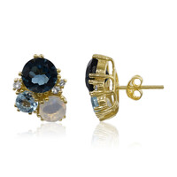 Orecchini in argento con Topazio Blu Londra