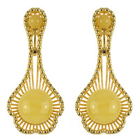 Orecchini in argento con Ambra Baltica