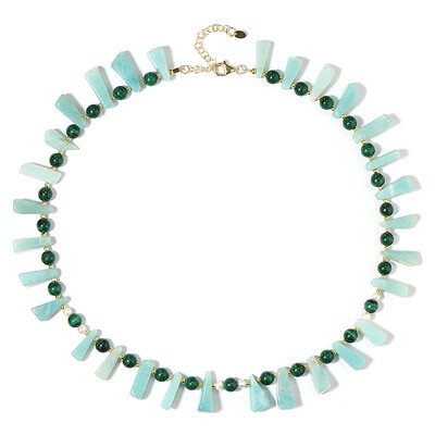 Collana in argento con Amazzonite (Riya)