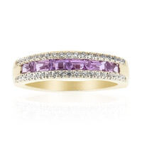 Anello in oro con Zaffiro Ceylon Porpora