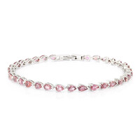 Bracciale in oro con Zaffiro Padparadscha (non riscaldato)