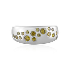 Anello in argento con Diamante Giallo I3