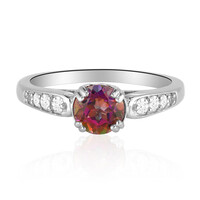Anello in argento con Topazio Mistico Crepuscolo