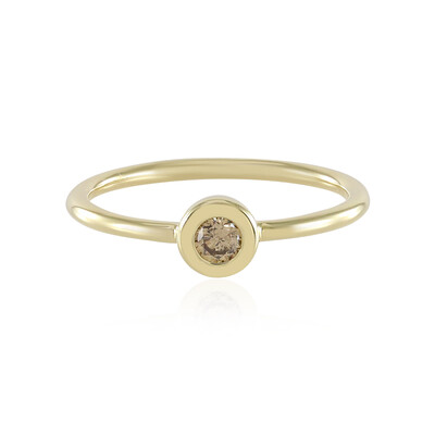 Anello in oro con Diamante Champagne I3