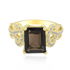 Anello in argento con Quarzo Fumè