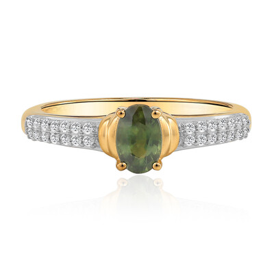 Anello in oro con Zaffiro verde del Queensland (Mark Tremonti)