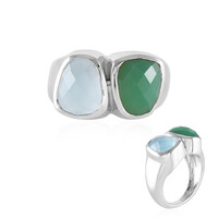 Anello in argento con Crisoprasio (KM by Juwelo)